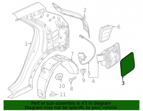 Fuel filler flap Kia Niro 23- HEV, PHEV