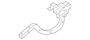 Trunk lid hinge left Hyundai Sonata 15-17