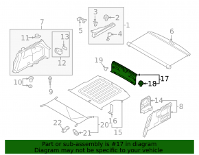 Hyundai Ioniq 17-22 trunk opening trim black