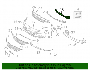 Front Bumper Absorber Hyundai Elantra 21-23