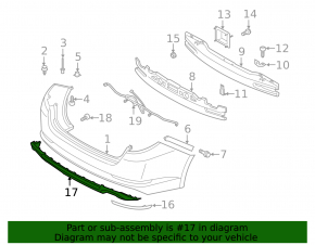 Rear bumper lip Kia Optima 11-13 prerest