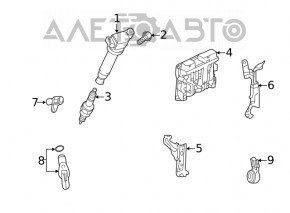 Upper bracket of the ECU block of the engine computer Toyota Highlander 20-22 3.5
