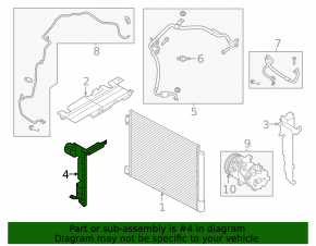Radiator deflector left Nissan Sentra 20-23