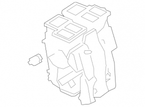 The bare heater housing of the Mercedes A-class V177 19-22 air conditioner