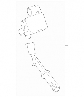 Ignition coil Mercedes X167 GLS 450 24-26 with oblique spark plug, cylinders 3, 4, 5