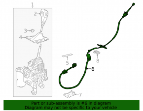 Gearbox cable Ford Focus mk3 11-18 automatic transmission type 2