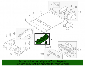 Foam trunk left Ford Explorer 13-19 police