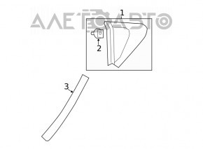 Triangle plug rear wing right Mazda 6 13-21