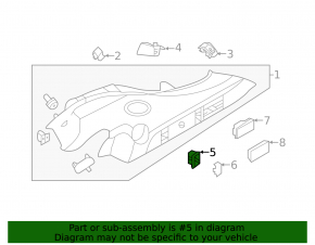 Land Rover Range Rover Velar 18-23 Black Roof Rack Hook, 2-Piece