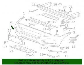 Jaguar F-Pace X761 17-20 R-Sport front bumper tow hook cap