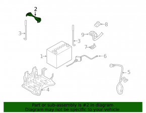 Battery mount for Infiniti FX35 FX45 03-08