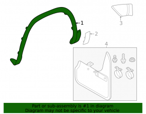 Front left fender arch trim for VW Atlas 21-25