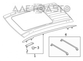 Longitudinal roof rail left VW Atlas 18 - chrome