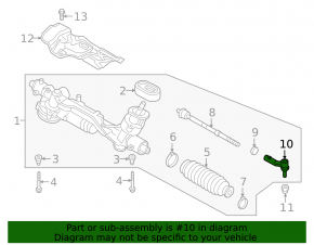 Tie rod with tip left VW Atlas 18-24