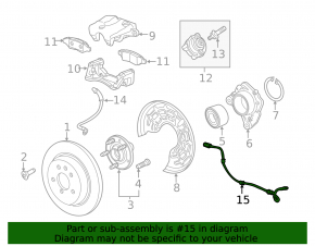 ABS Sensor Rear Right Buick Encore 13-19