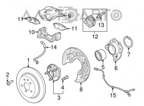 ABS Sensor Rear Right Buick Encore 13-19