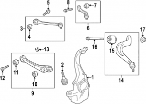 Upper control arm, front left, rear, Audi A6 19-25