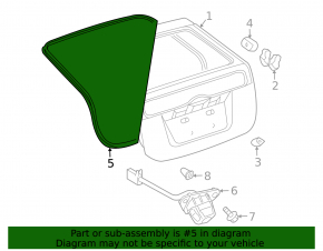 Rubber seal for the trunk door of a Toyota Prius 2009
