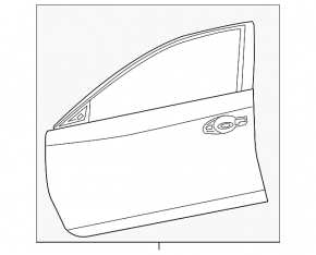 Bare front left door for Nissan Altima 13-18