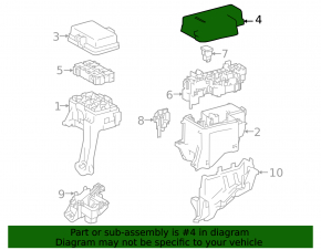 Toyota Rav4 13-15 Underhood Fuse Box Cover