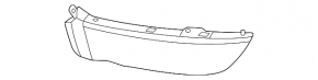 Nissan Rogue 24-26 black rear bumper lip, left