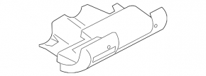 Knee pad driver Audi A4 B8 13-16 rest, black