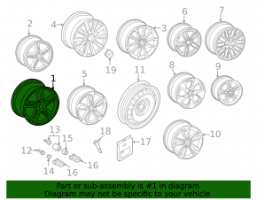 Wheel disk R18 Audi A4 B9 17-19 type 2 light curb