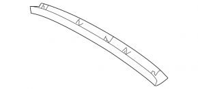 Upper trunk door trim Subaru Outback 10-14 black