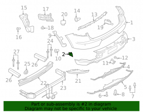 Plug towing hook rear bumper Porsche Macan 15-18