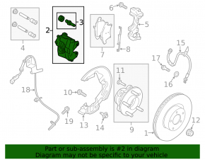 Front left caliper Lincoln MKZ 13-20 rusty
