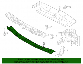 TV lower bar Nissan Versa Note 13-19 automatic transmission