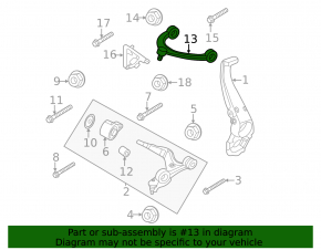 Upper front left control arm for a Porsche Taycan 20-26