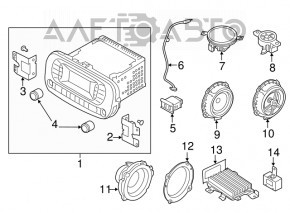 Radio tape recorder Kia Soul 14-16