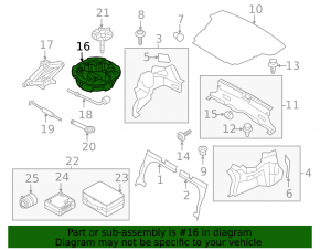 Foam plastic for Kia Optima 11-15 tool under R16