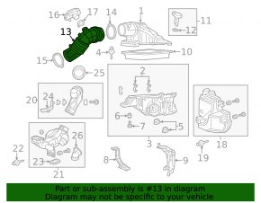 Honda CRV 12-14 2.4 liter manifold air duct with resonator