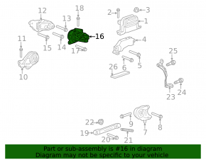 Engine mount left GMC Terrain 10-17