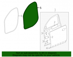 Front Right Door Seal GMC Terrain 10-17