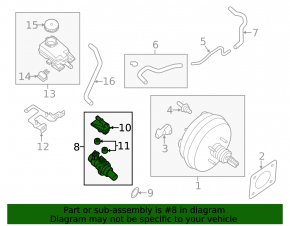 Brake master cylinder Infiniti JX35 QX60 13- without reservoir