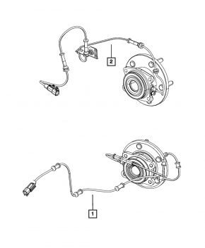 ABS Sensor Rear Right Dodge Challenger 09-