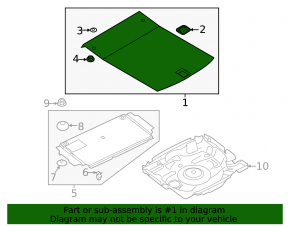 Audi A6 C8 19 trunk floor - black