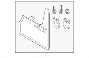 Mud flaps 4 pcs set Audi E-Tron 19-23