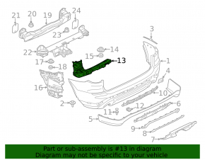 Upper left rear bumper mount for BMW X3 G01 18-21