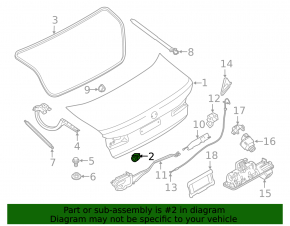 Trunk lid bumper left BMW 3 G20 19-