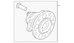Rear right hub Kia Soul 14-19