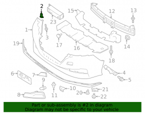 Front bumper mount, right fender, Nissan Altima 16-18