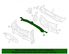 Wiper pan metal Kia Forte 19-24
