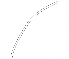 Upper Front Right Door Molding Acura MDX 14-20 Chrome