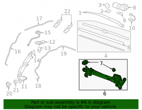 Windscreen wiper linkage with motor for Honda CRV 12-16