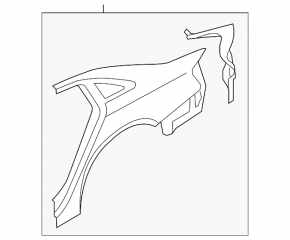 Quarter wing rear left Audi A4 B8 08-16 sedan