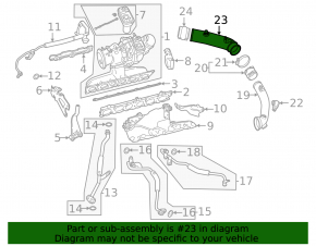 Pipe for turbine third Mercedes W167 GLE 450 20-23 3.0h iron